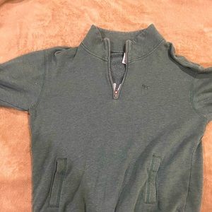 Green quarter zip up